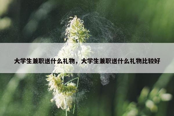 大学生兼职送什么礼物，大学生兼职送什么礼物比较好