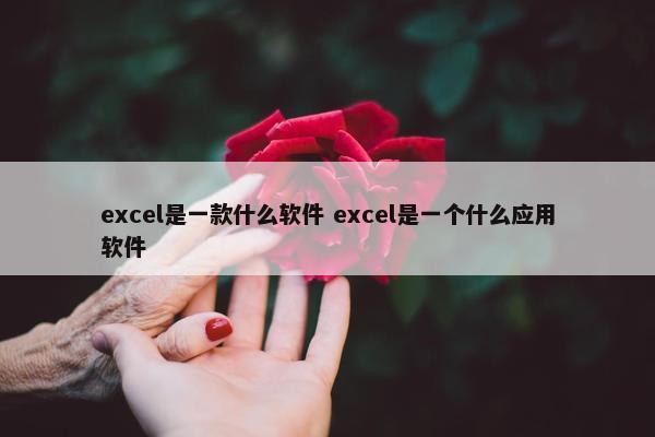 excel是一款什么软件 excel是一个什么应用软件