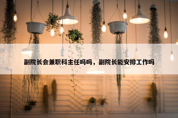 副院长会兼职科主任吗吗，副院长能安排工作吗