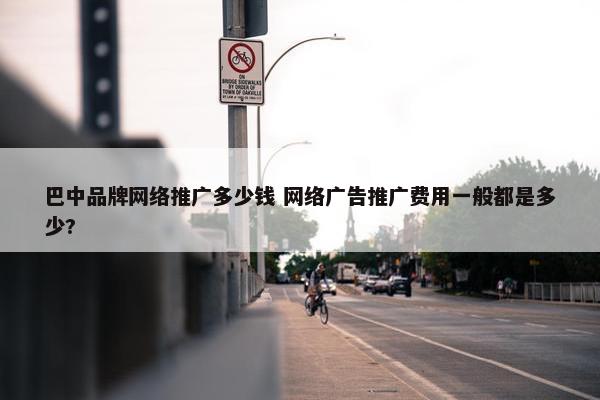 巴中品牌网络推广多少钱 网络广告推广费用一般都是多少?