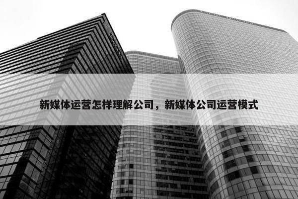 新媒体运营怎样理解公司，新媒体公司运营模式