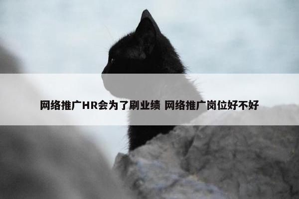 网络推广HR会为了刷业绩 网络推广岗位好不好