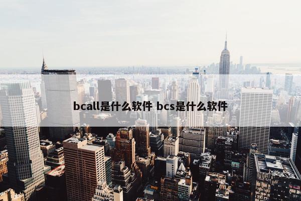 bcall是什么软件 bcs是什么软件