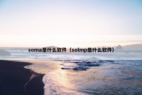 soma是什么软件（solmp是什么软件）