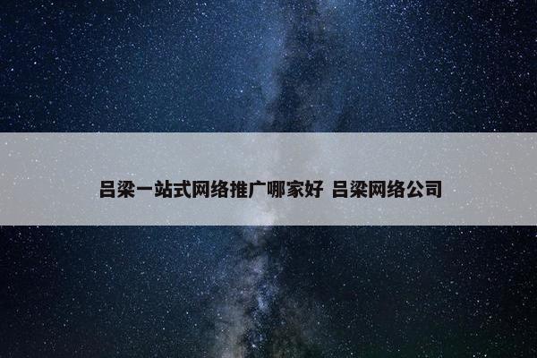 吕梁一站式网络推广哪家好 吕梁网络公司