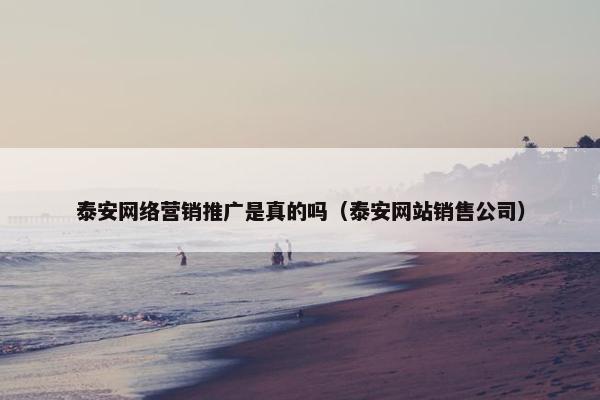 泰安网络营销推广是真的吗（泰安网站销售公司）