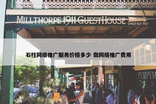 石柱网络推广服务价格多少 做网络推广费用