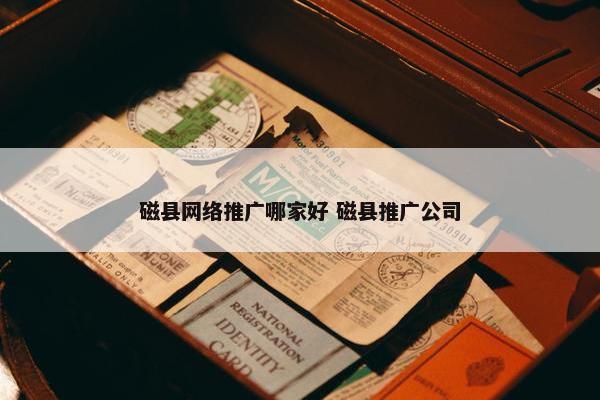 磁县网络推广哪家好 磁县推广公司