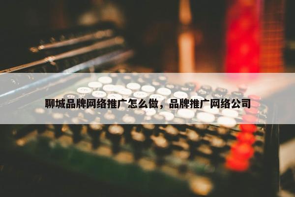 聊城品牌网络推广怎么做，品牌推广网络公司