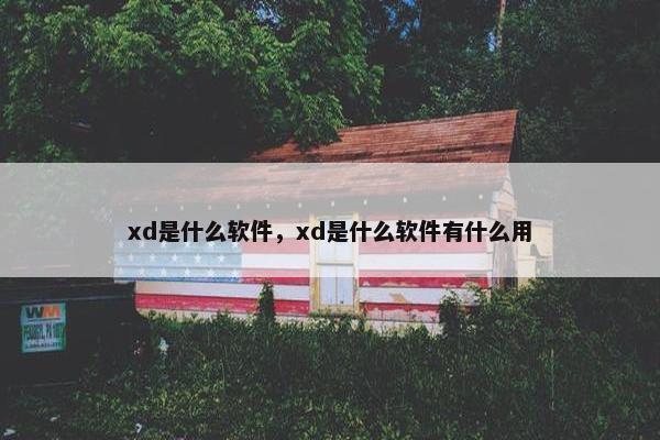 xd是什么软件，xd是什么软件有什么用