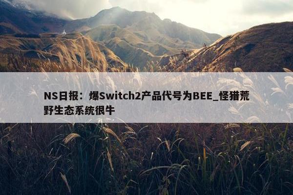 NS日报：爆Switch2产品代号为BEE_怪猎荒野生态系统很牛