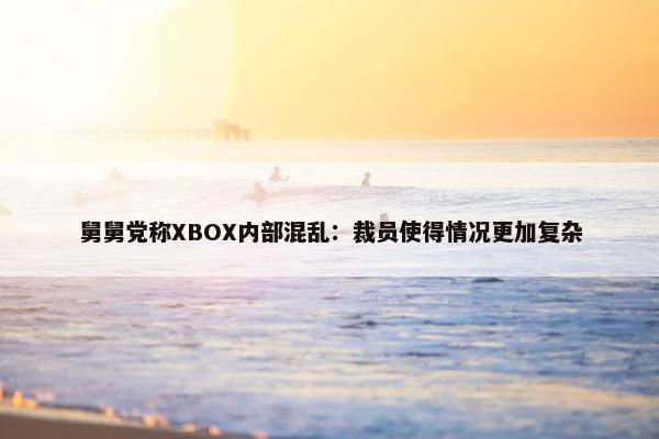 舅舅党称XBOX内部混乱：裁员使得情况更加复杂