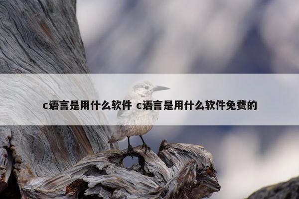 c语言是用什么软件 c语言是用什么软件免费的