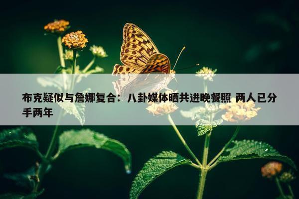 布克疑似与詹娜复合：八卦媒体晒共进晚餐照 两人已分手两年