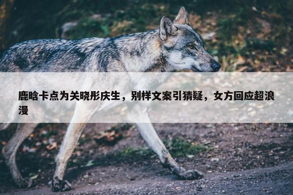 鹿晗卡点为关晓彤庆生，别样文案引猜疑，女方回应超浪漫