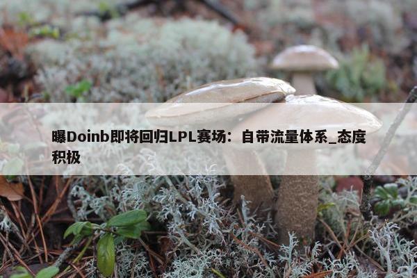 曝Doinb即将回归LPL赛场：自带流量体系_态度积极