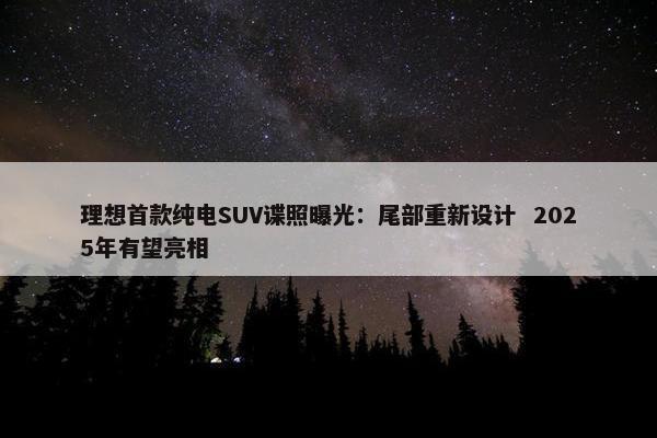 理想首款纯电SUV谍照曝光：尾部重新设计  2025年有望亮相