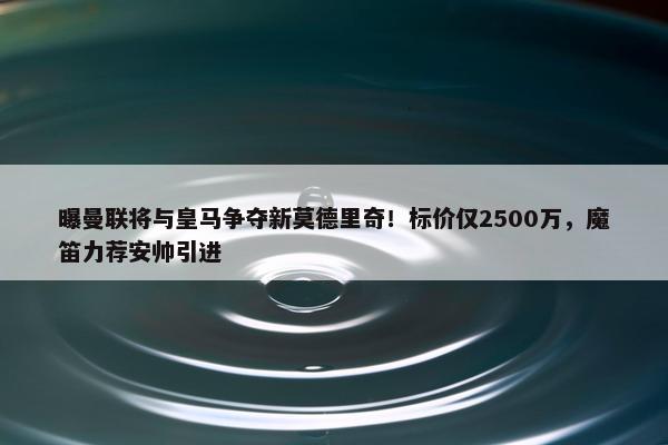 曝曼联将与皇马争夺新莫德里奇！标价仅2500万，魔笛力荐安帅引进