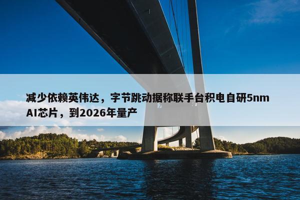 减少依赖英伟达，字节跳动据称联手台积电自研5nm AI芯片，到2026年量产