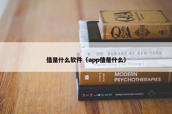 值是什么软件（app值是什么）