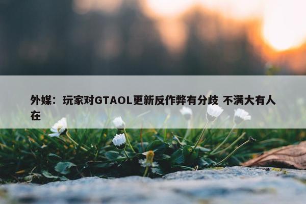 外媒：玩家对GTAOL更新反作弊有分歧 不满大有人在