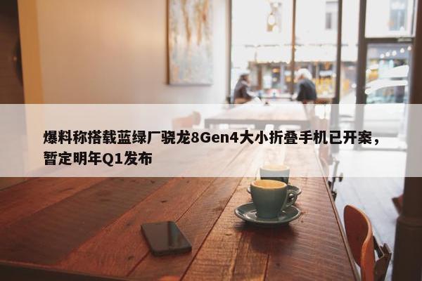 爆料称搭载蓝绿厂骁龙8Gen4大小折叠手机已开案，暂定明年Q1发布