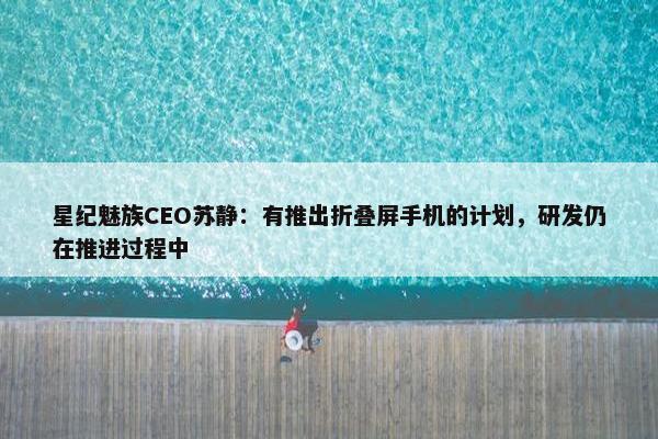 星纪魅族CEO苏静：有推出折叠屏手机的计划，研发仍在推进过程中