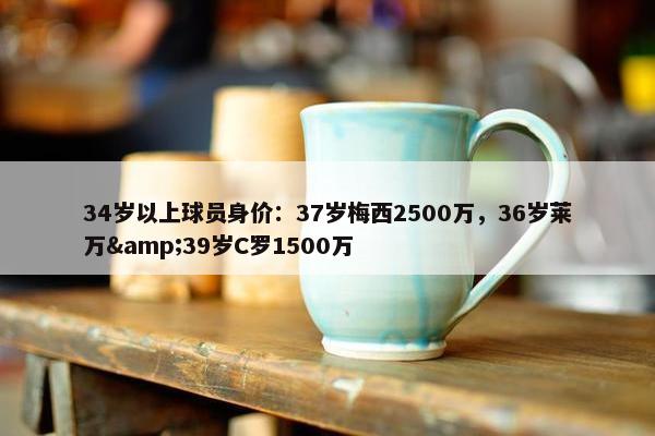 34岁以上球员身价：37岁梅西2500万，36岁莱万&39岁C罗1500万