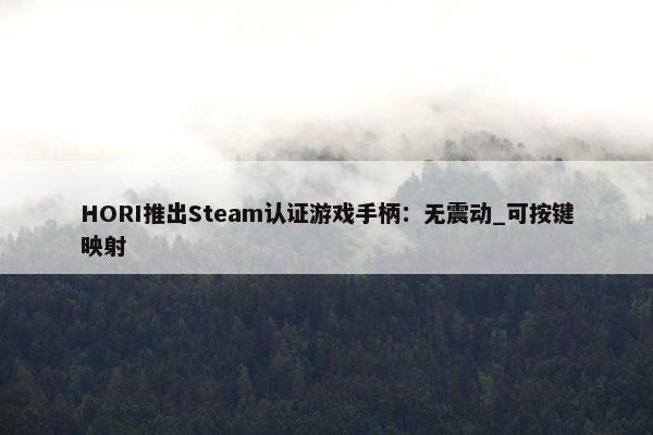 HORI推出Steam认证游戏手柄：无震动_可按键映射