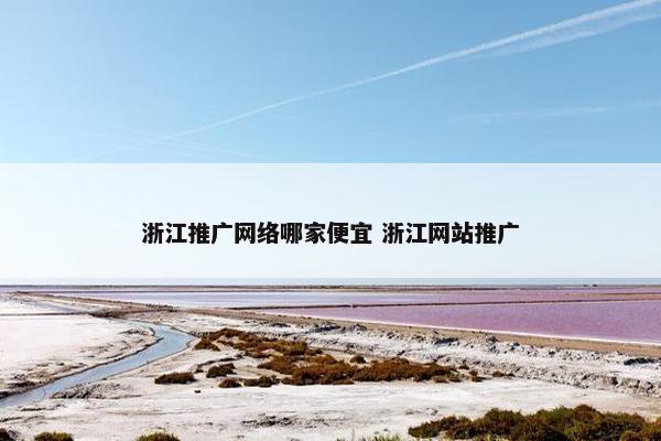 浙江推广网络哪家便宜 浙江网站推广