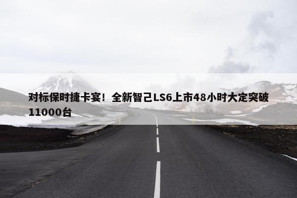 对标保时捷卡宴！全新智己LS6上市48小时大定突破11000台