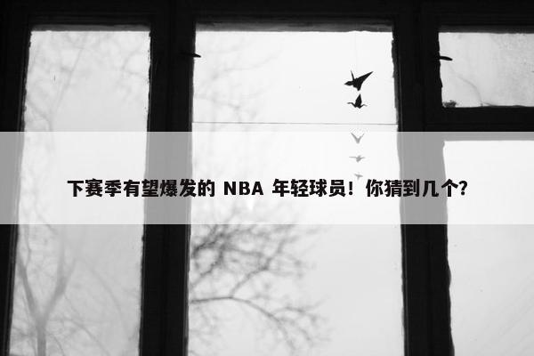 下赛季有望爆发的 NBA 年轻球员！你猜到几个？