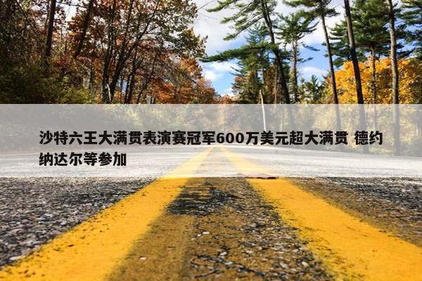 沙特六王大满贯表演赛冠军600万美元超大满贯 德约纳达尔等参加