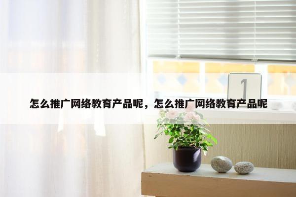 怎么推广网络教育产品呢，怎么推广网络教育产品呢