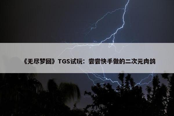 《无尽梦回》TGS试玩：尝尝快手做的二次元肉鸽