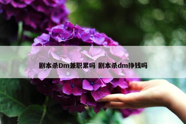 剧本杀Dm兼职累吗 剧本杀dm挣钱吗