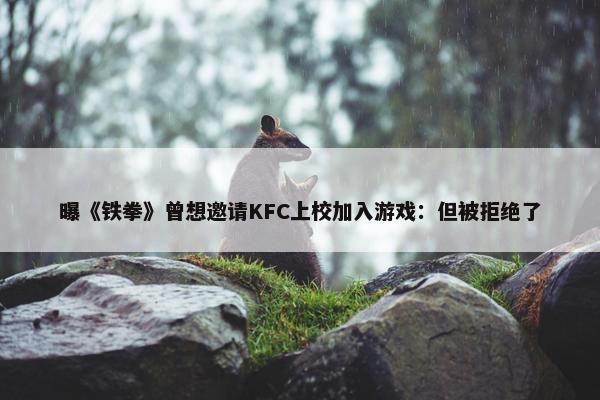 曝《铁拳》曾想邀请KFC上校加入游戏：但被拒绝了