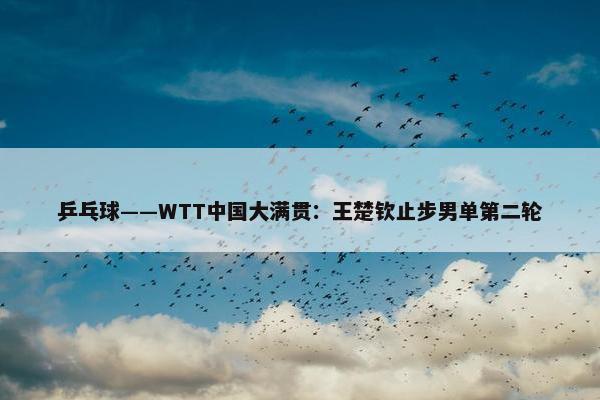 乒乓球——WTT中国大满贯：王楚钦止步男单第二轮