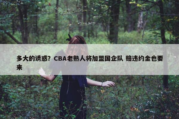 多大的诱惑？CBA老熟人将加盟国企队 赔违约金也要来