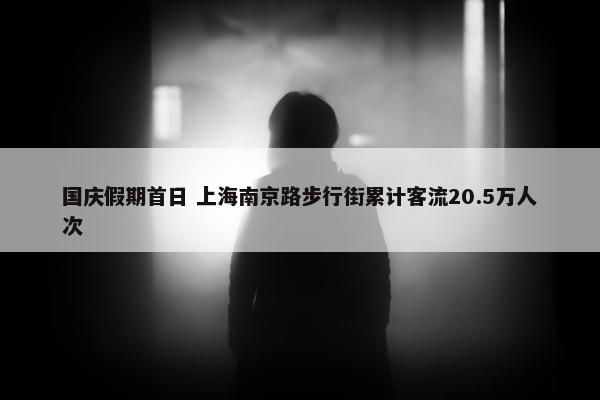 国庆假期首日 上海南京路步行街累计客流20.5万人次