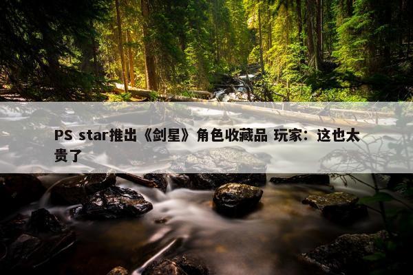 PS star推出《剑星》角色收藏品 玩家：这也太贵了