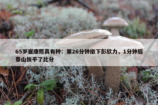 65岁崔康熙真有种：第26分钟撤下彭欣力，1分钟后泰山扳平了比分