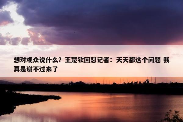 想对观众说什么？王楚钦回怼记者：天天都这个问题 我真是谢不过来了