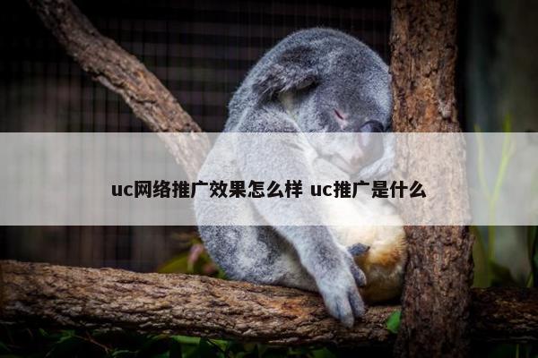 uc网络推广效果怎么样 uc推广是什么