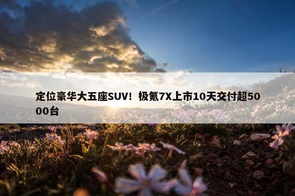 定位豪华大五座SUV！极氪7X上市10天交付超5000台