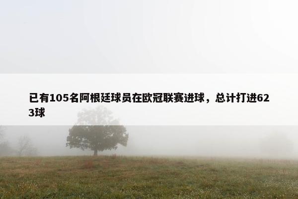 已有105名阿根廷球员在欧冠联赛进球，总计打进623球