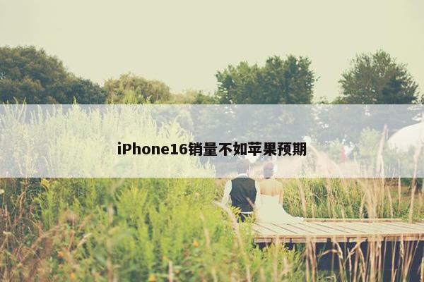 iPhone16销量不如苹果预期