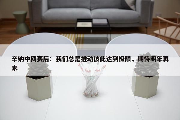 辛纳中网赛后：我们总是推动彼此达到极限，期待明年再来